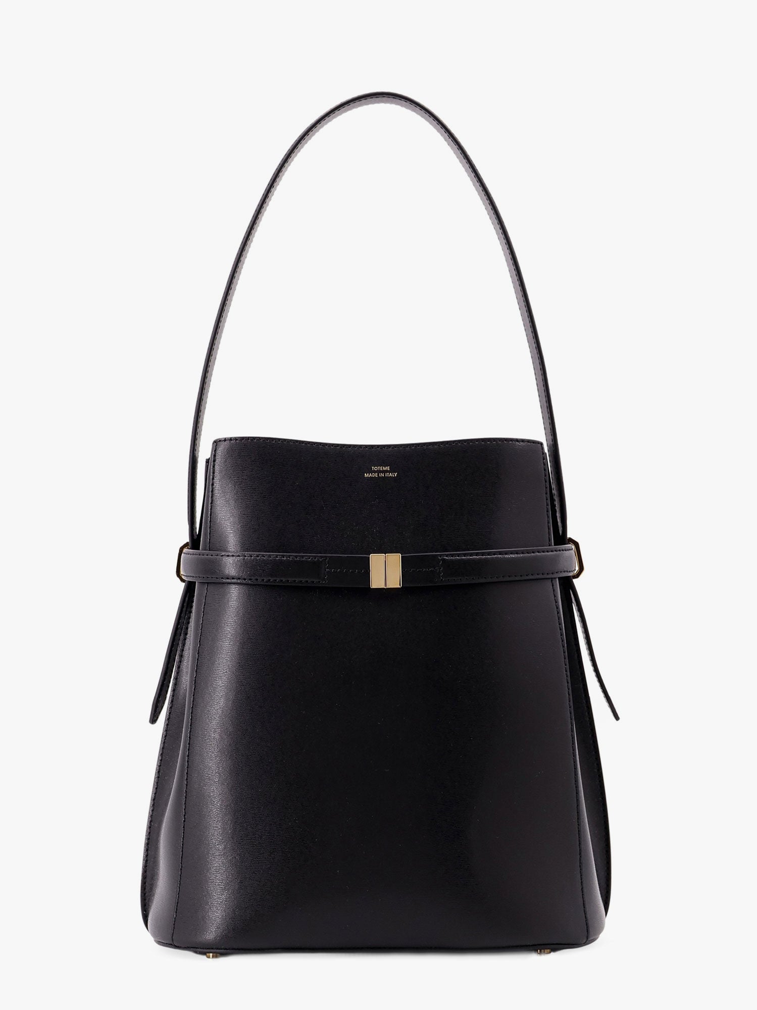 Håndtaske TOTEME Belted Toteme Leather Shoulder Bag Sort | 244WAL0048LE0025001, 0