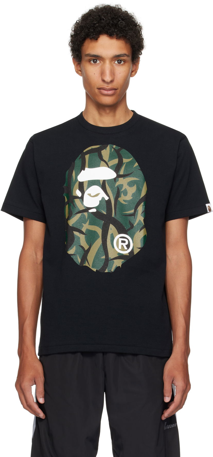 T-shirt BAPE Trial Camo Big Ape Head Tee Sort | 001TEL301034M