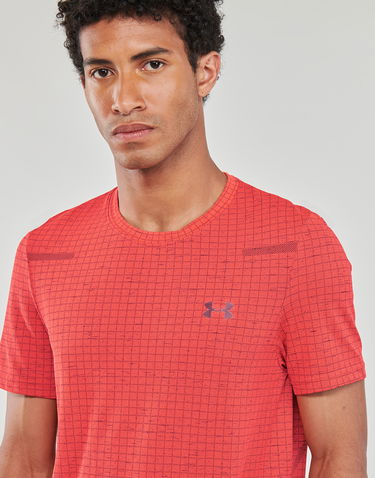 T-shirt Under Armour Seamless Grid Tee Rød | 1376921-628, 4