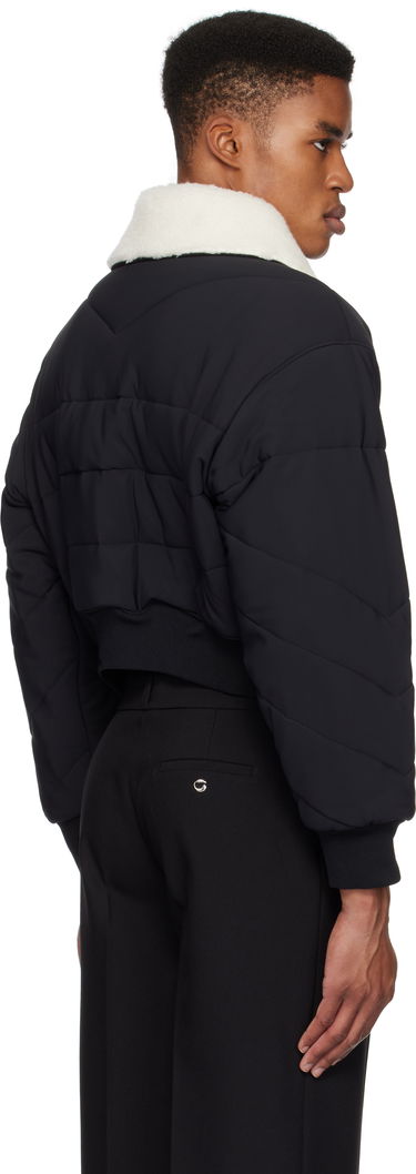 Bomberjakke Coperni C+ Shearling Collar Bomber Jacket Sort | V19BISF5004MEN, 2
