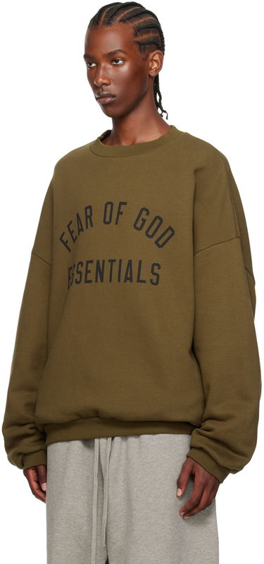 Sweater Fear of God Essentials Crewneck Sweatshirt Grøn | 192BT246264F, 3