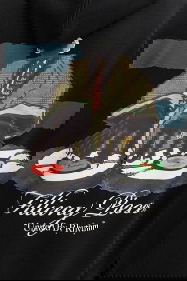 Sweatshirt Filling Pieces Hoodie DJ United By Rhythm Print Sort | 422532501241, 4
