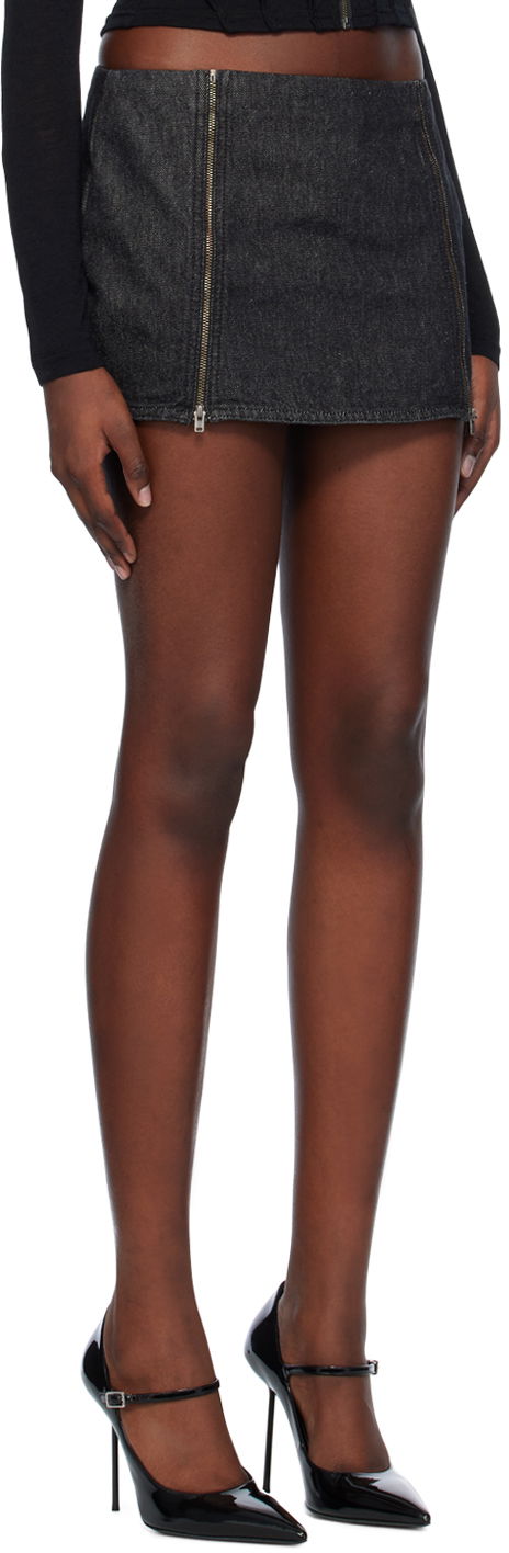 Nederdel Miaou Miaou Ezra Denim Miniskirt Sort | 4044RWDBLK, 1