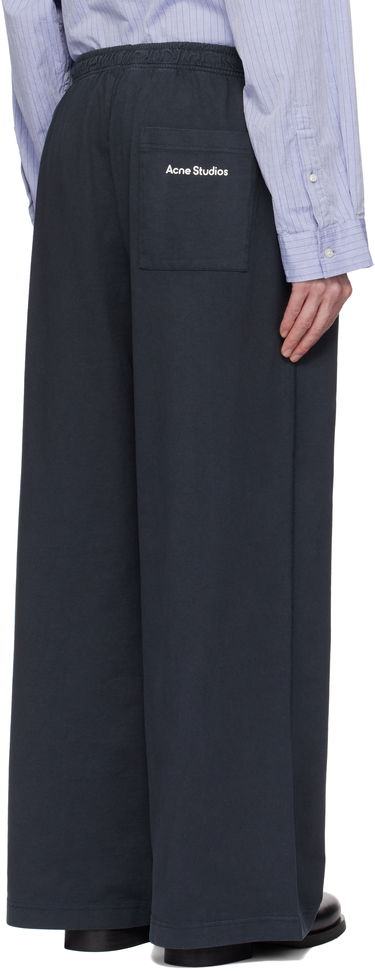 Joggingbukser Acne Studios Black Printed Logo Stamp Sweatpants Sort | CK0109-, 2
