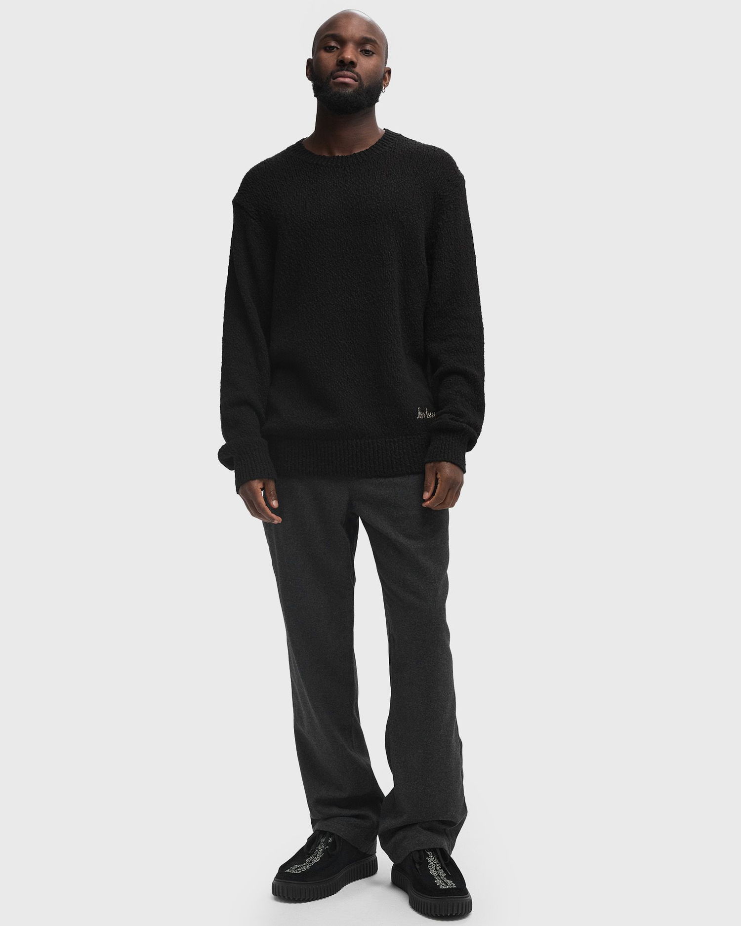 Sweater Les Deux Les Deux Errol Cotton Roundneck Pullover XL Sort | LDM310134-100100, 1