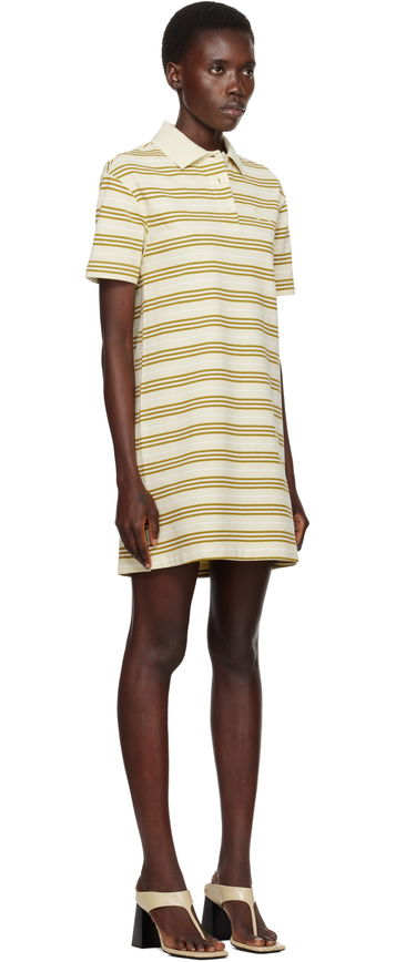 Kjole Burberry Burberry Striped Cotton Polo Minidress Gul | 8106381, 1