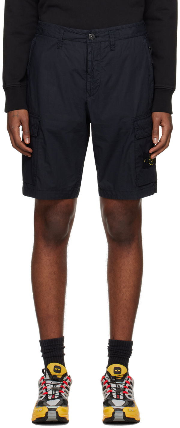 Shorts Stone Island Patch Cargo Shorts Mørkeblå | 8015L0803