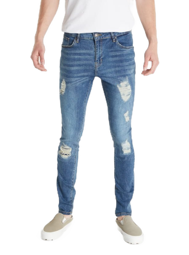 Jeans Urban Classics Heavy Destroyed Washed Jeans Blå | TB4661