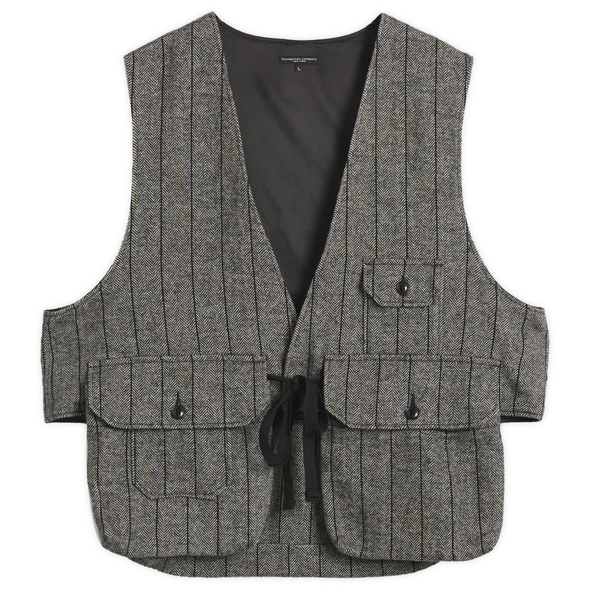 Vest Engineered Garments Herringbone Wool Fowl Vest, Size Small Grå | 25F1C002-OZ002