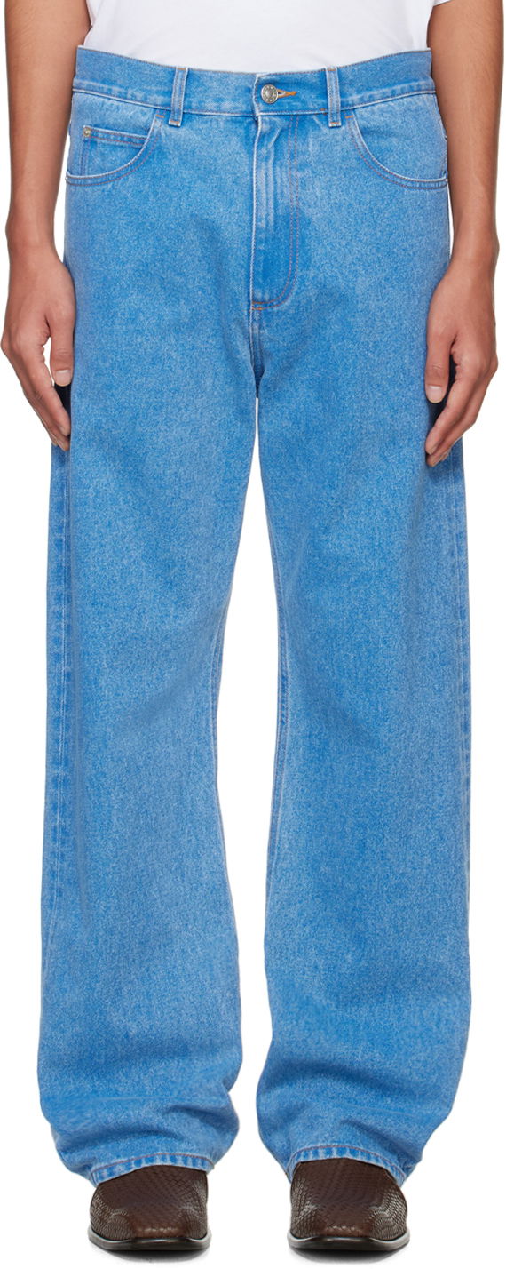 Jeans Marni Wide-Leg Jeans Blå | PUJU0021A2 USCW91