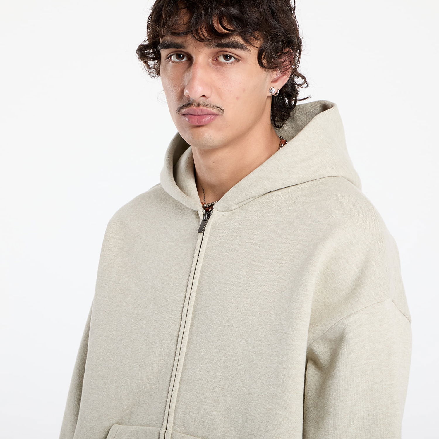 Sweatshirt Fear of God Fear of God Essentials Classic Full Zip Hoodie XXS Beige | 192SP254782F-969, 1