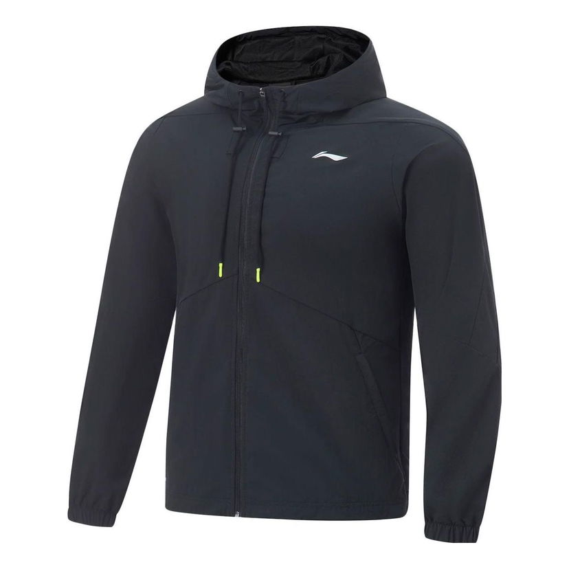 Vindjakke Li-Ning Fitness Series Hooded Jacket Sort | AFDT411-1