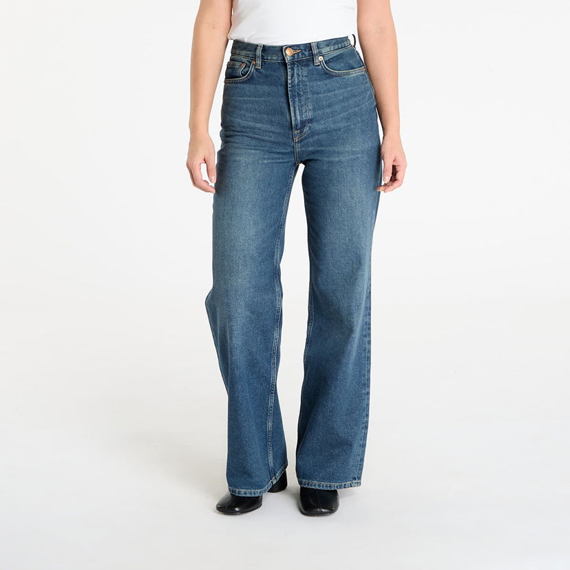 Jeans Samsoe Samsoe Sarebecca High-Waist Wide-Leg Jeans W27/L32 Blå | F25300106_CLR002381