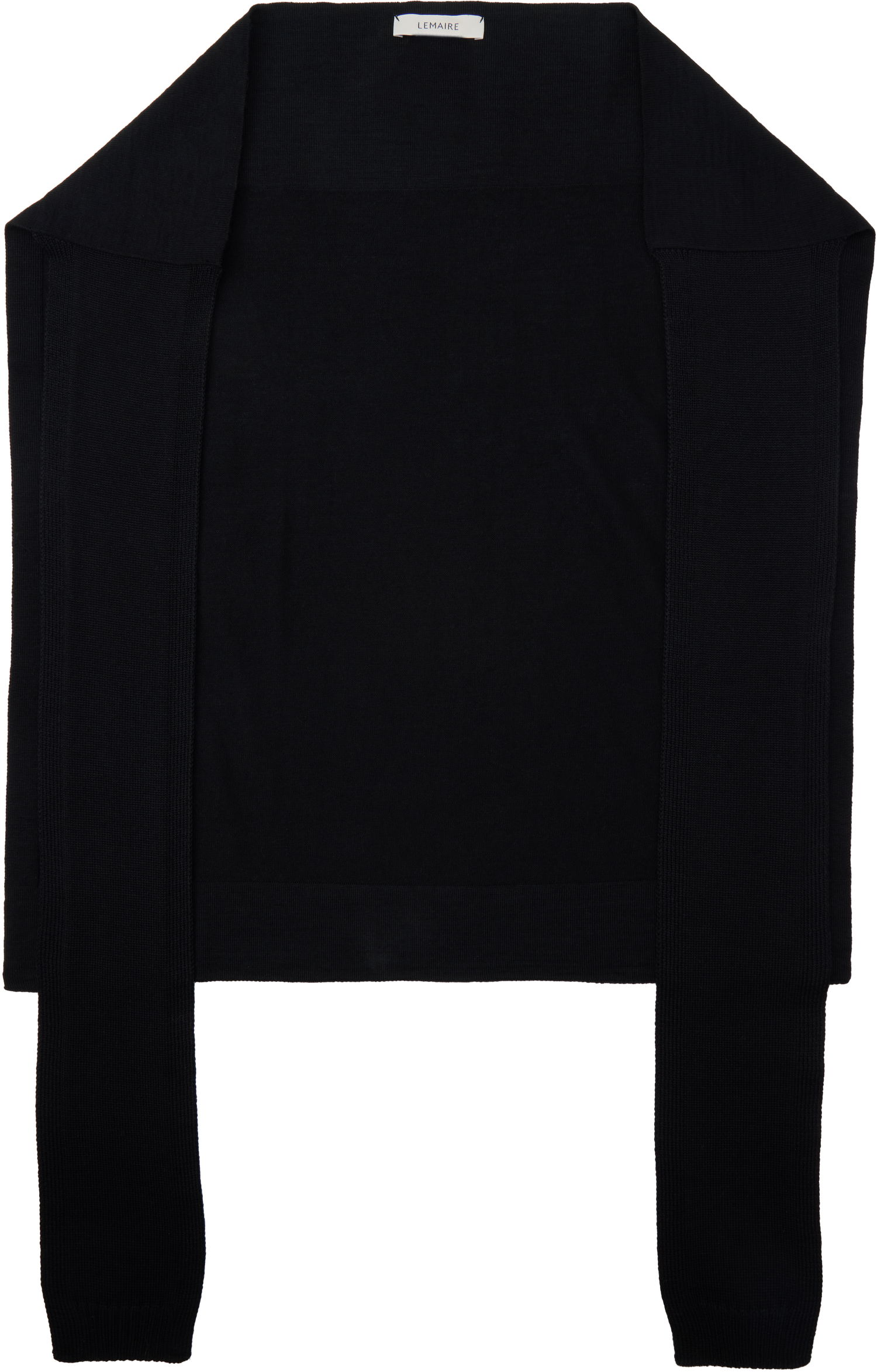 Tørklæde LEMAIRE Lemaire Trompe L'oeil Shrug Sort | AC1207 LK087, 0