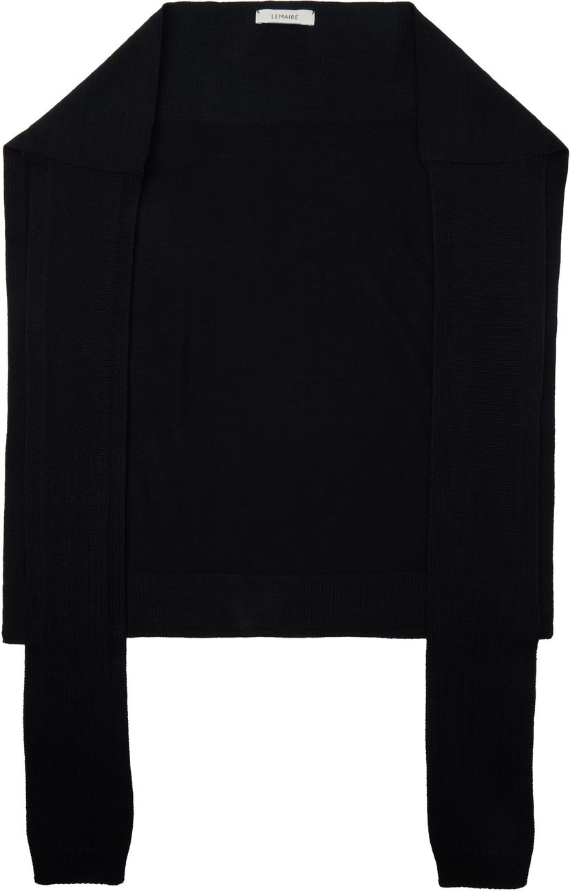 Tørklæde LEMAIRE Lemaire Trompe L'oeil Shrug Sort | AC1207 LK087