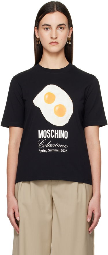 T-shirt Moschino Moschino Eggs Print T-shirt Sort | A070405411555, 0