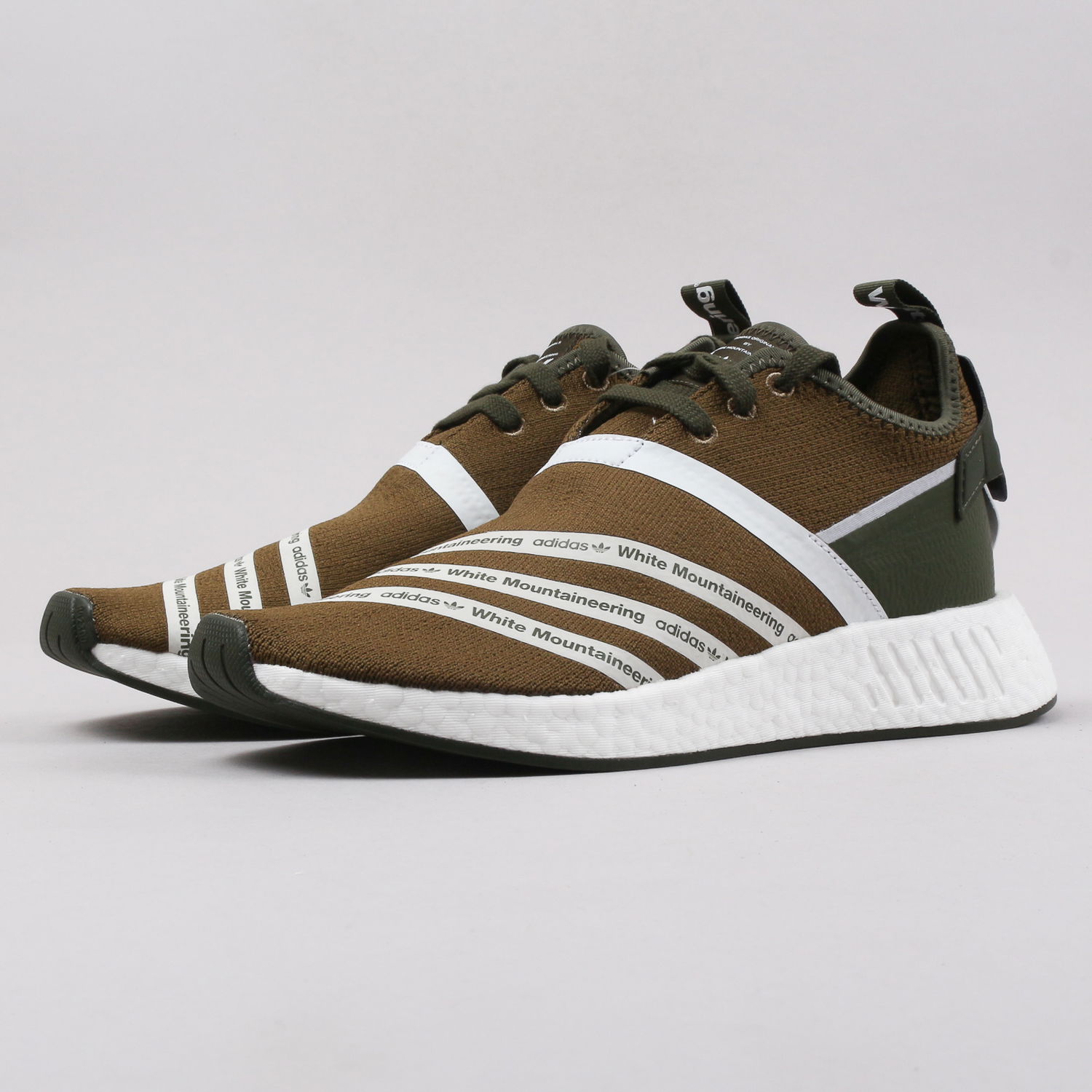 Sneakers og sko adidas Originals White Mountaineering x NMD_R2 Primeknit "Olive" Brun | CG3649, 1