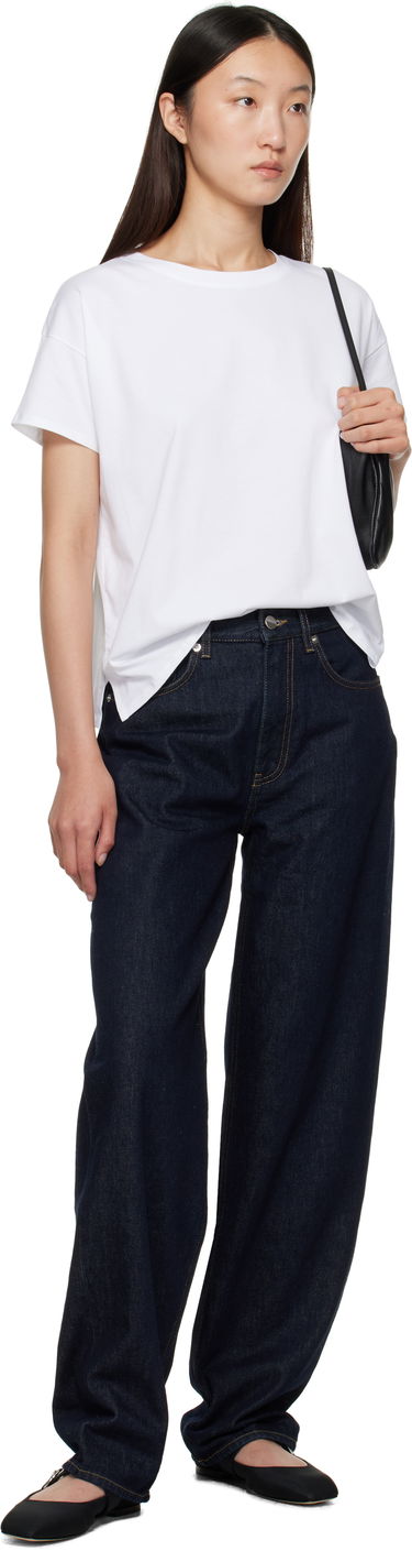 T-shirt Loulou de Saison Loulou de Saison Basiluzzo Short Sleeve T-Shirt Hvid | BASILUZZO LDS, 3
