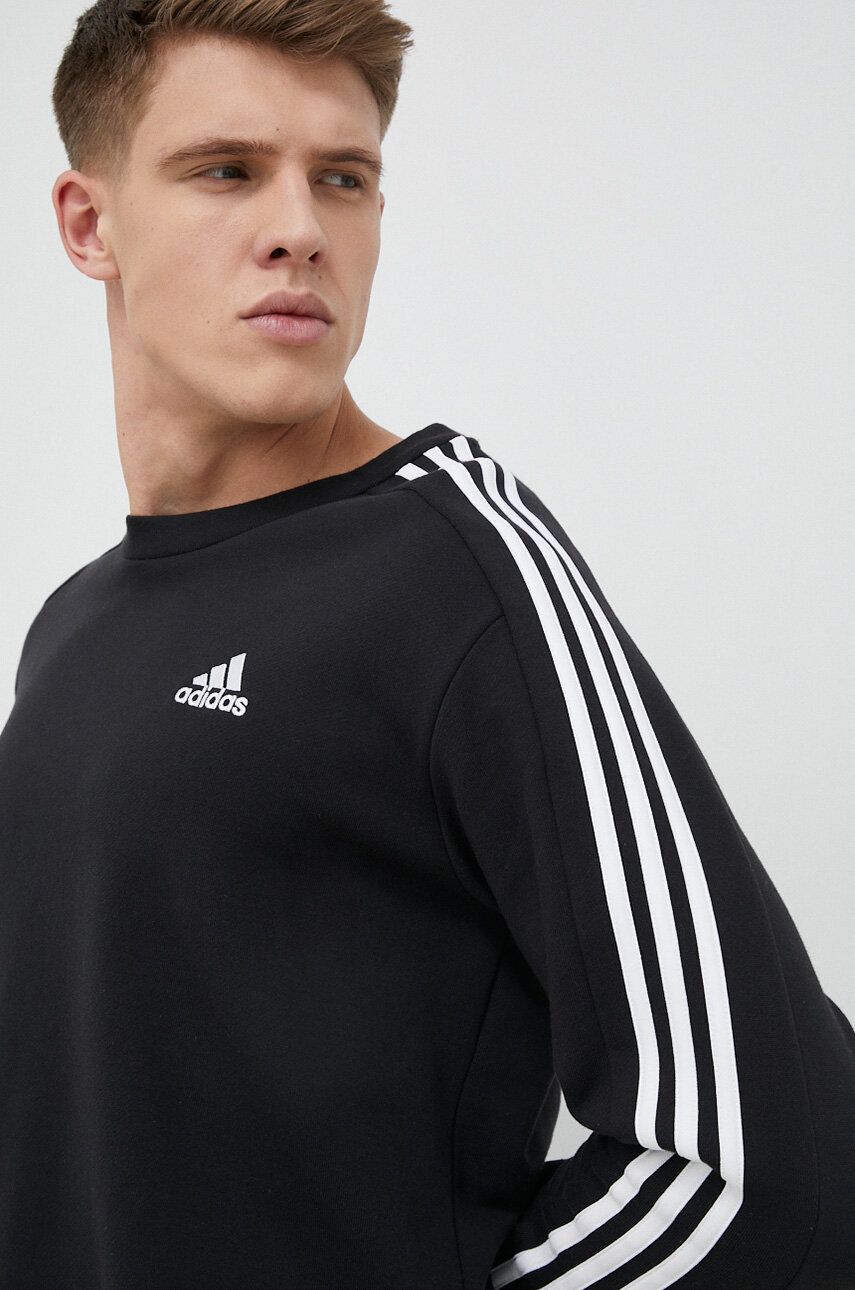 Sweatshirt adidas Originals French Terry 3-Stripes Sweatshirt Sort | IC9317, 0