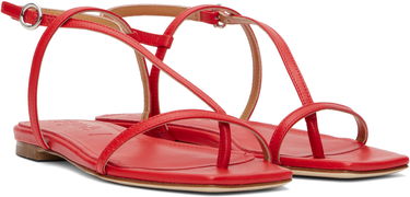 Tilbehør Aeyde Aeyde Ella Leather Toe-Post Sandals Rød | A11-FS-BRNS08FL21-SS25-406-007, 3