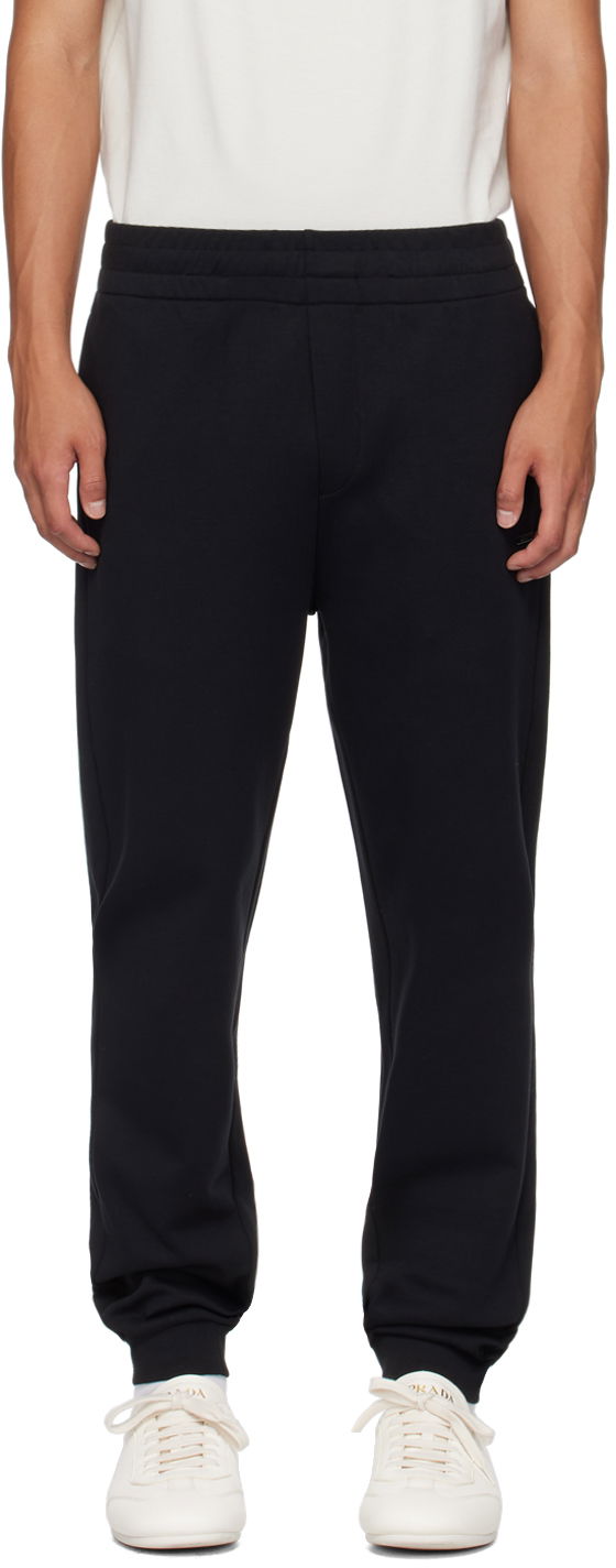 Joggingbukser Moncler Black Plaque Sweatpants Sort | J20918H0000989AHM
