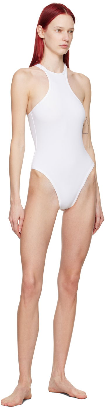 Badetøj The Attico Attico Hook-Eye Swimsuit Hvid | 243WBB04 PA63, 3