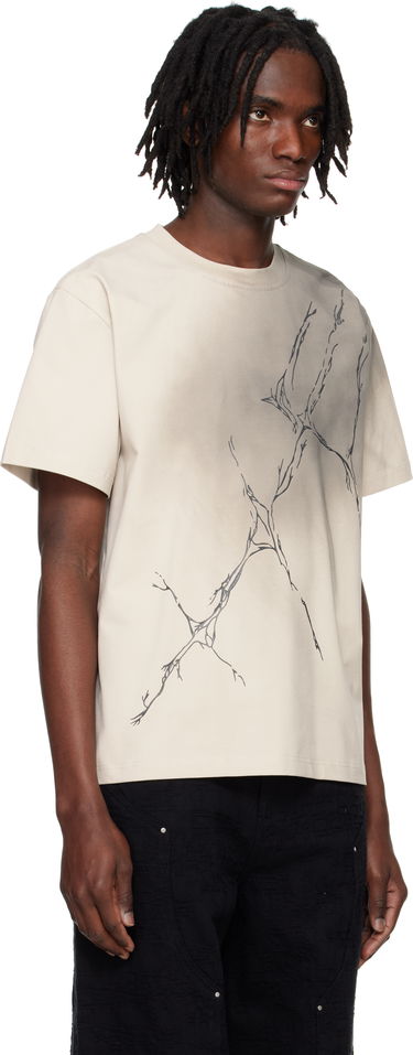T-shirt HELIOT EMIL HELIOT EMIL Fluxus Graphic T-Shirt Beige | PRESS25_M_09_129_ST18, 1