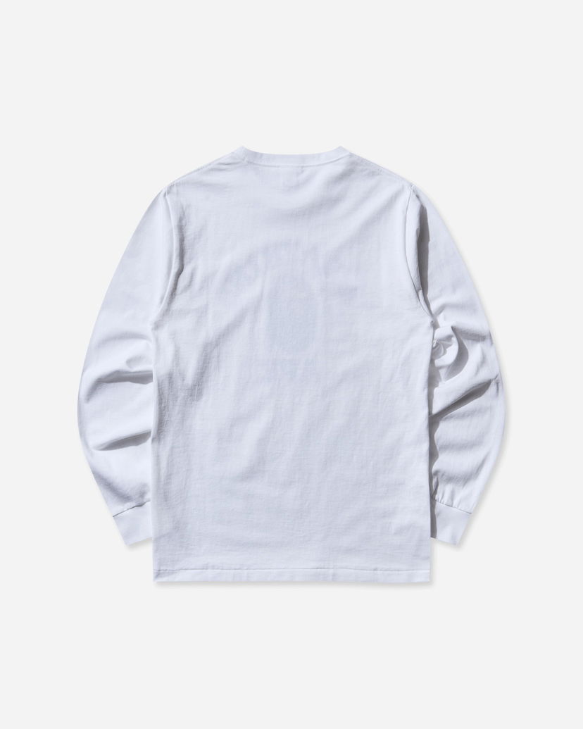 T-shirt BAPE College Longsleeve T-Shirt Hvid | 1L80111001 WHITE