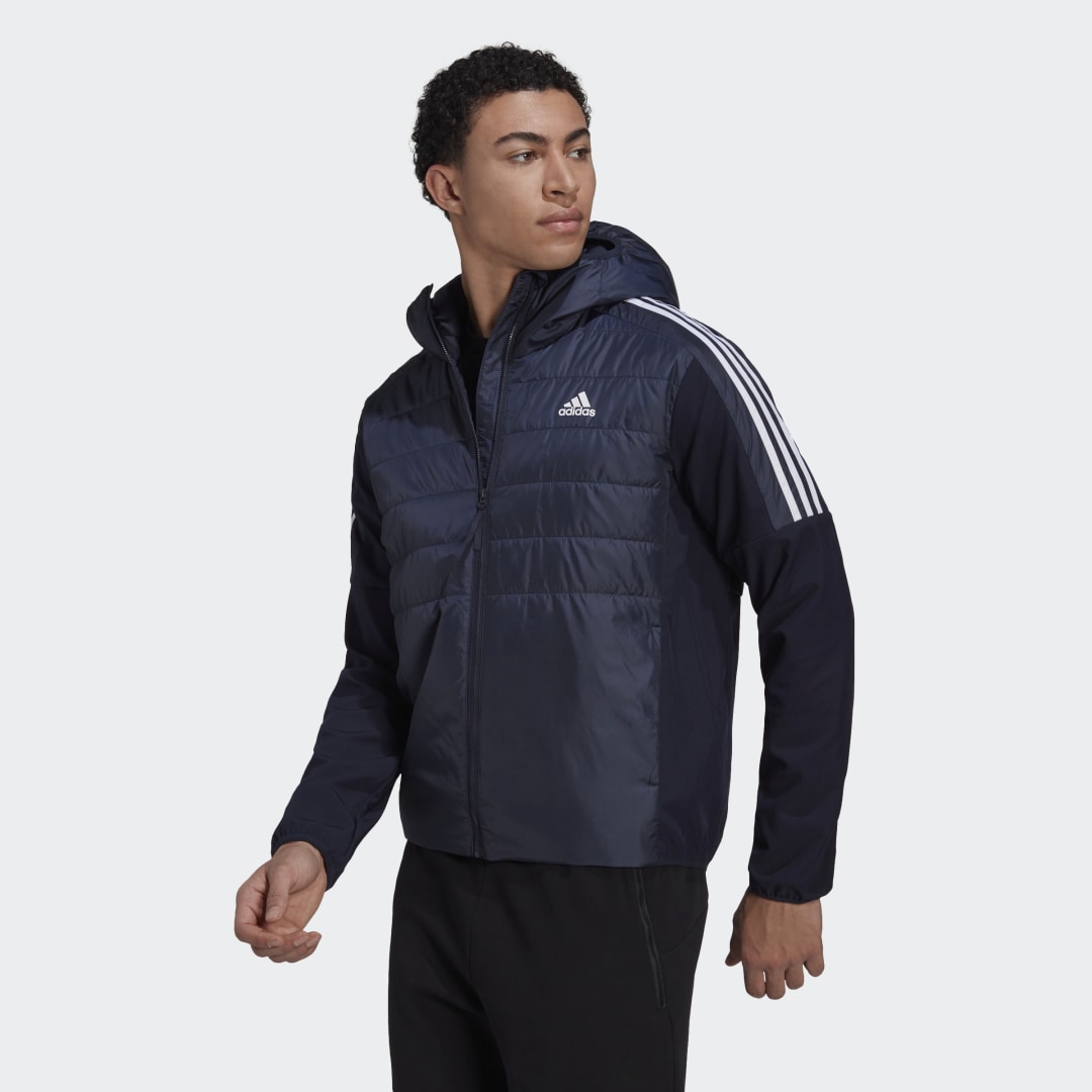 Jakke adidas Originals Essentials Insulated Hooded Hybrid Jacket Mørkeblå | HK4635, 0