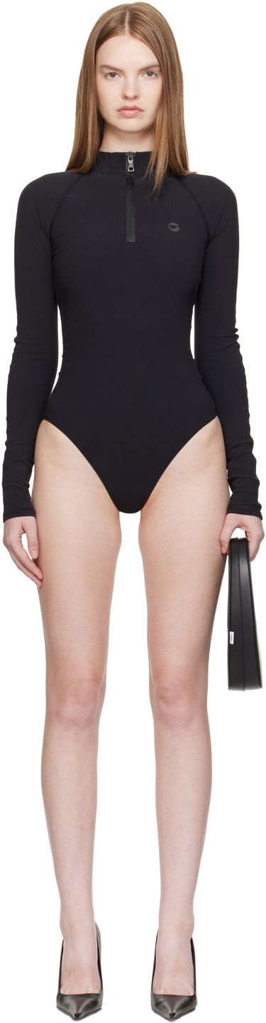 Krop Coperni Coperni Eurojersey Mock Neck Long Sleeve Bodysuit Sort | COPBO14F5039, 0