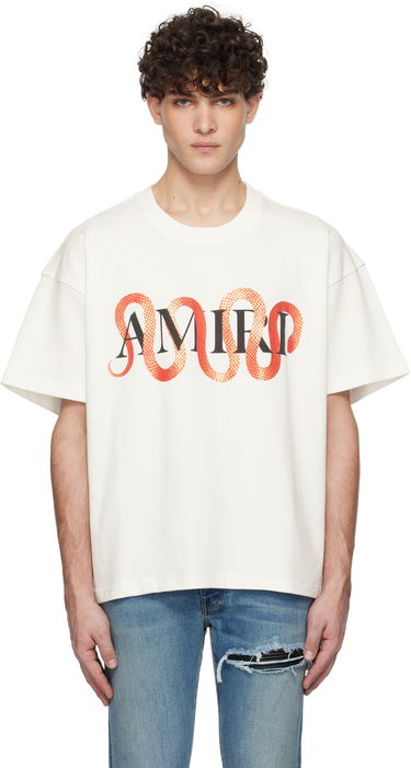 T-shirt AMIRI Snake Print T-Shirt Hvid | AMJYTE1155, 0