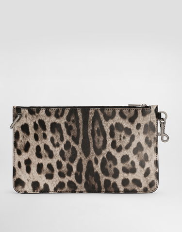 Rejsetaske Dolce & Gabbana Dolce & Gabbana Calfskin Leopard Print Toiletry Bag Flerfarvet | BP3343A6519HY13M, 2