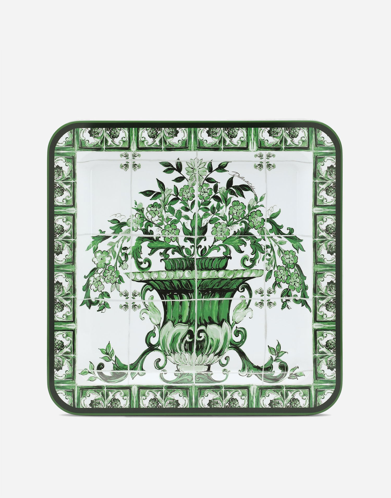 Home decor Dolce & Gabbana Dolce & Gabbana Medium Square Decorative Tray Grøn | TC0021TCA69UV003, 0