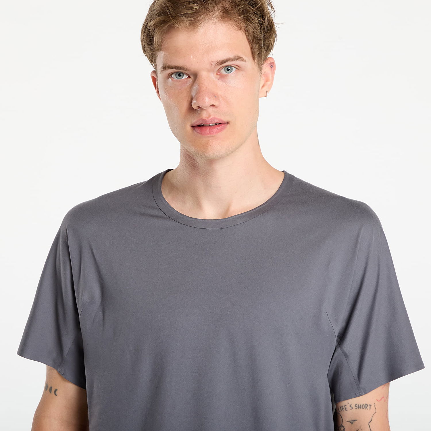 T-shirt Y-3 Run Ss Tee Granite M Grå | KB2330, 1