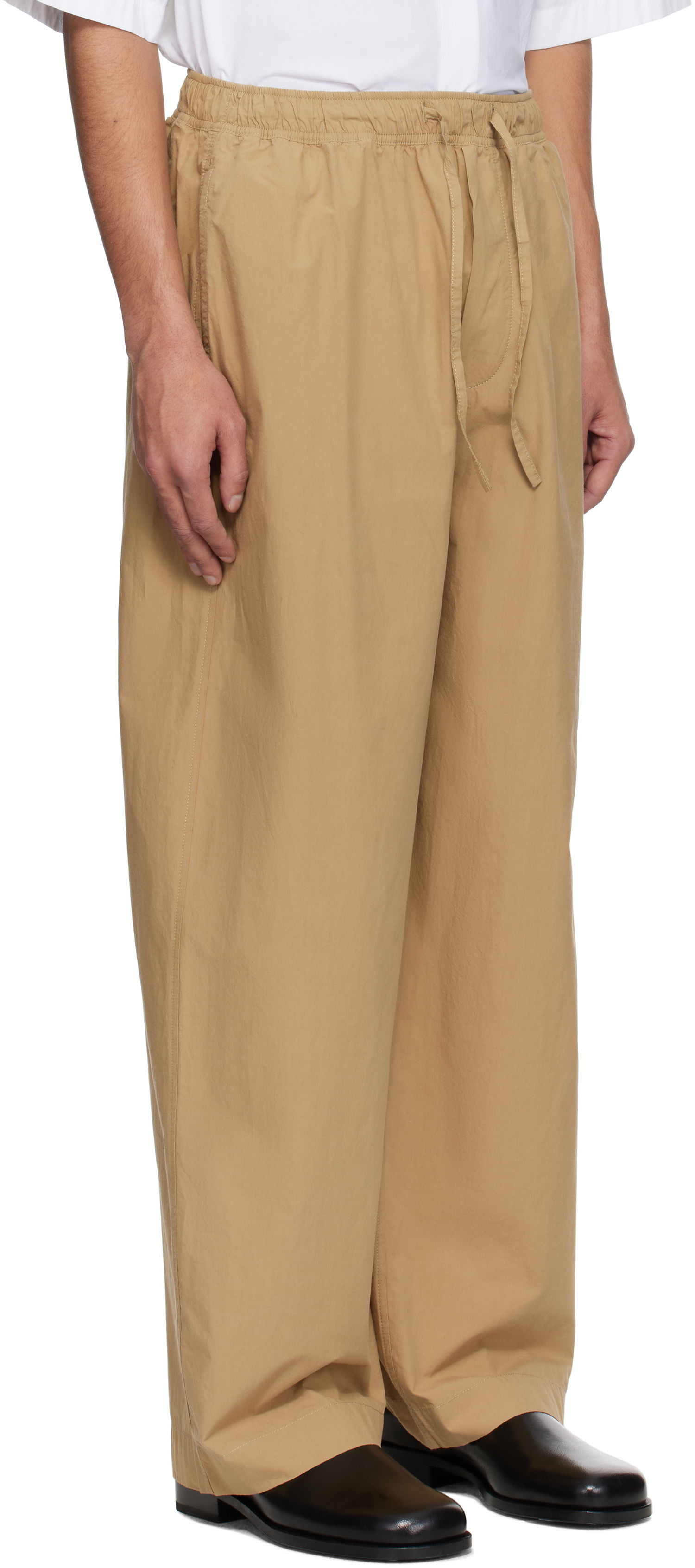 Bukser Studio Nicholson Studio Nicholson Sonny Wide-Leg Trousers Beige | SONNY SNM - 1311, 1