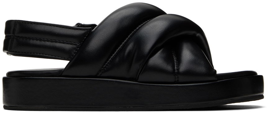 Kjole STAND STUDIO Stand Studio Spencer Padded Slingback Sandals Sort | 62249-8250, 0