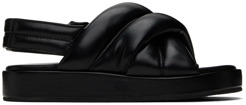 Kjole STAND STUDIO Stand Studio Spencer Padded Slingback Sandals Sort | 62249-8250