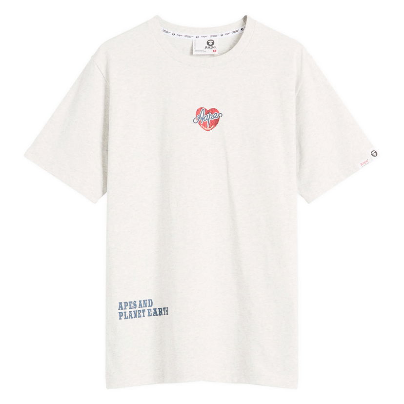 T-shirt AAPE by A Bathing Ape AAPE Hip Hop Heart T-Shirt Hvid | AAPTEM1624XA-WH2