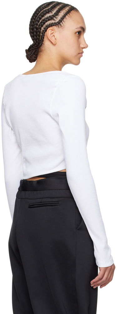T-shirt Ottolinger Ottolinger Asymmetric Long Sleeve T-Shirt Hvid | 408101, 2