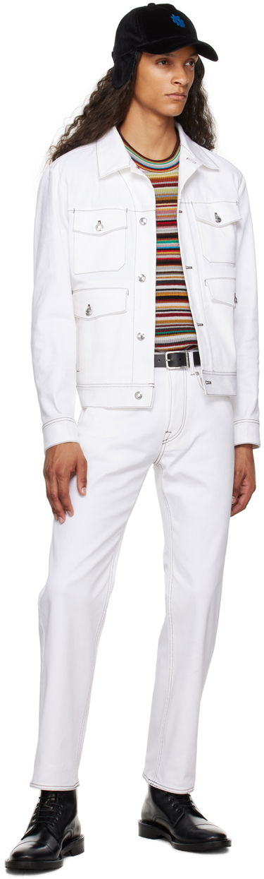 Jakke Paul Smith Paul Smith Western Denim Jacket Hvid | M1R-530Y-L02116-01, 3