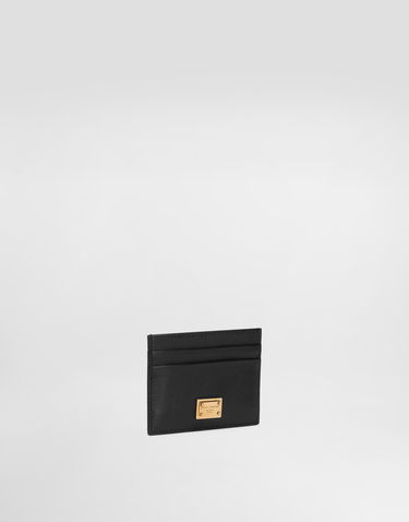 Tegnebog Dolce & Gabbana Dolce & Gabbana Plongé Calfskin Card Holder Sort | BI0330A9S2580999, 1