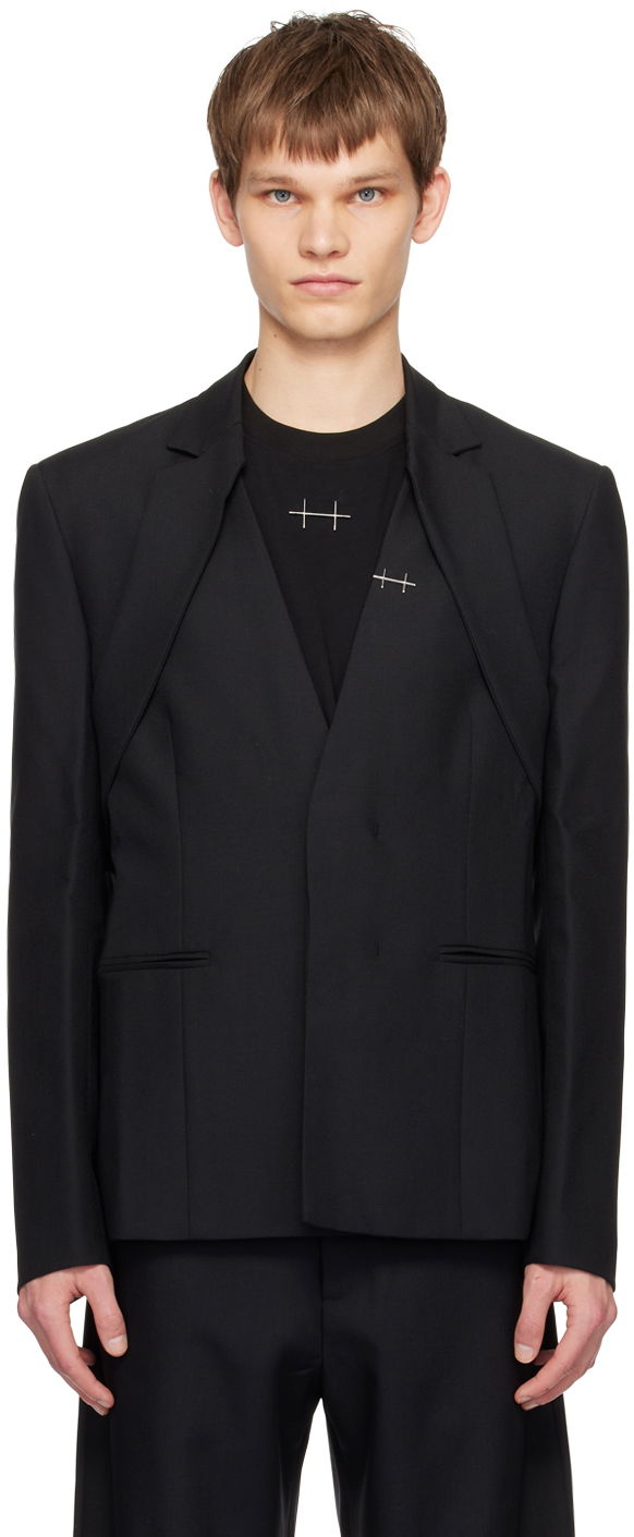 Bomberjakke HELIOT EMIL Kinetics Double-Breasted Blazer Sort | SS24_M_04_039_BLK01
