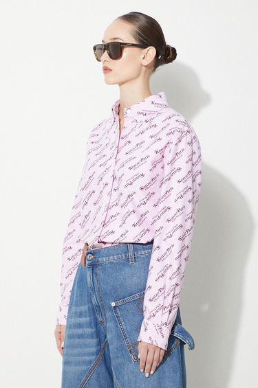 Skjorte KENZO Kenzo Printed Slim Fit Shirt Lyserød | FE52CH0879D2.30, 3