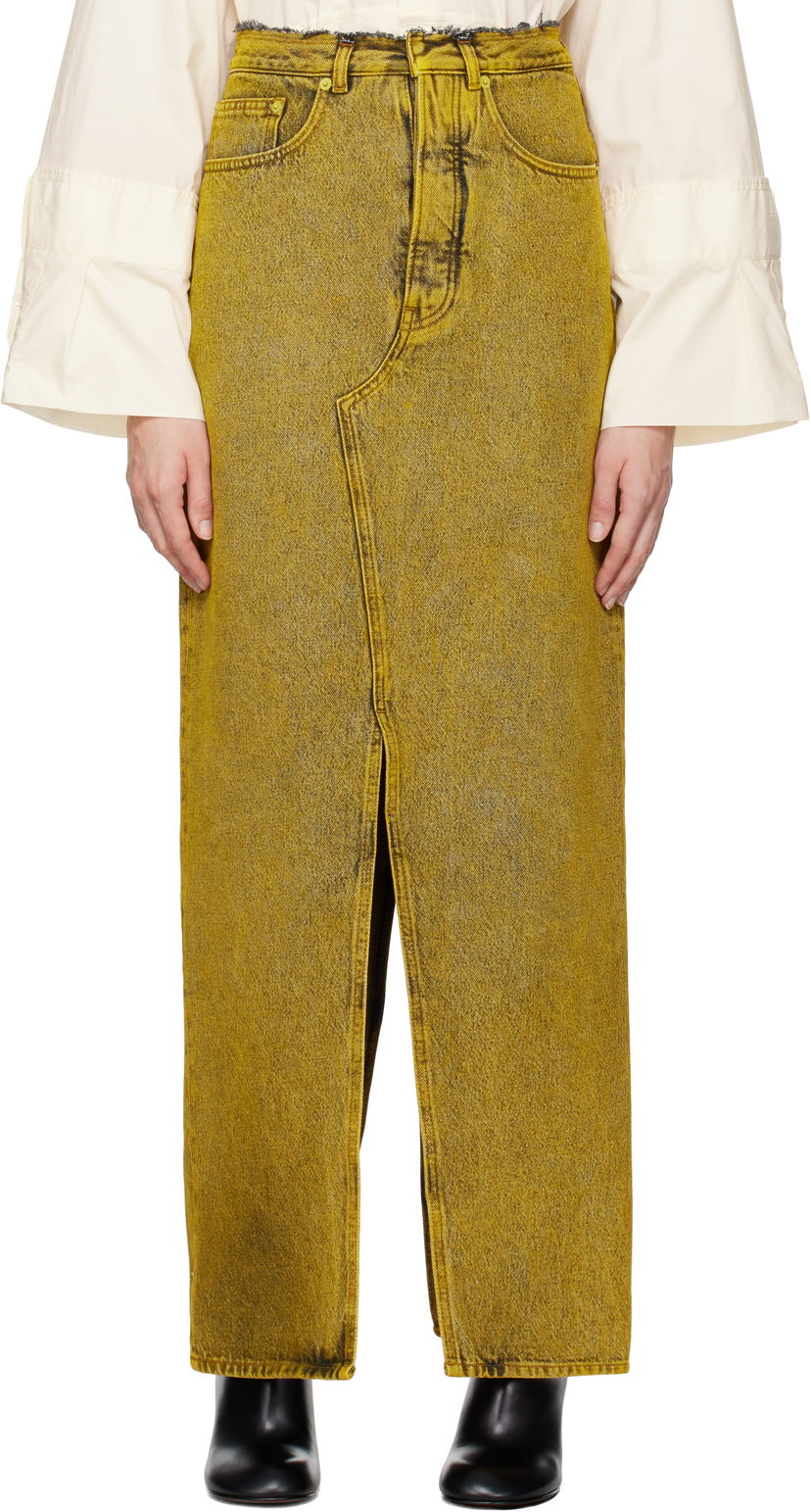 Nederdel Maison Margiela Long Denim Maxi Skirt Gul | S62MI0021 S30652