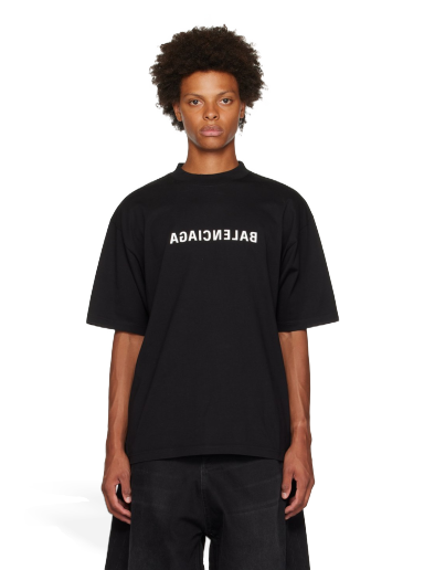 T-shirt Balenciaga Mirror T-Shirt Sort | 764235-TNVR2-1070
