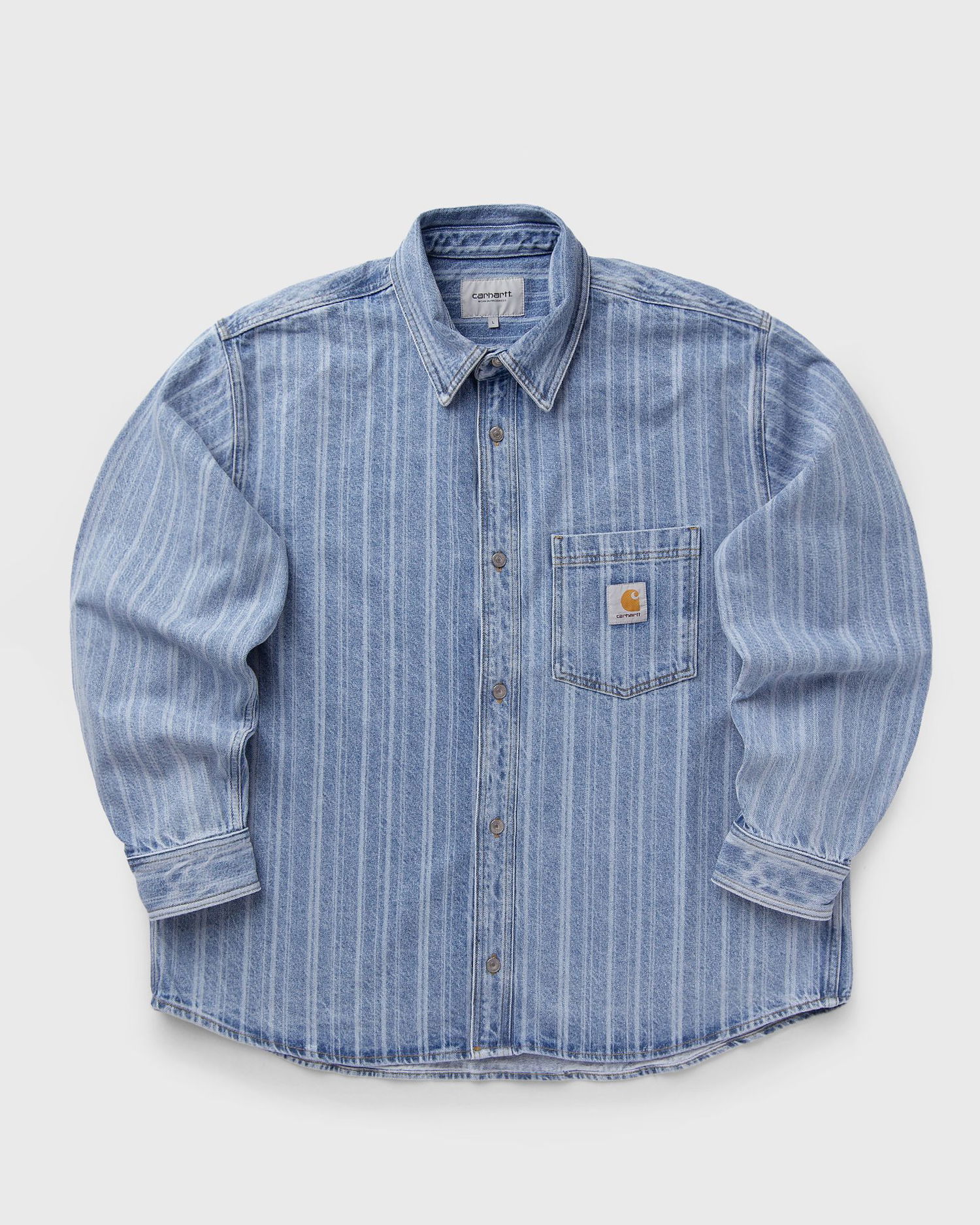 Skjorte Carhartt WIP Rylan Striped Denim Shirt Jacket Blå | I035567-32H.12, 0