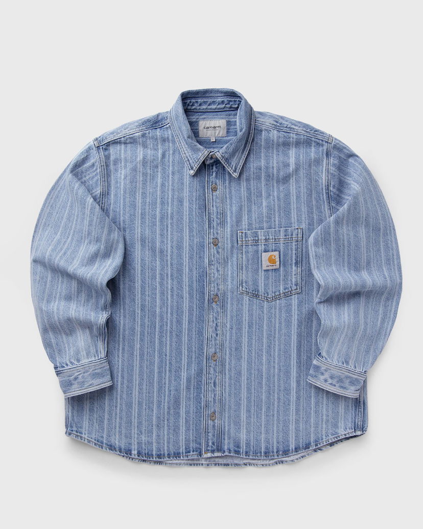 Skjorte Carhartt WIP Rylan Striped Denim Shirt Jacket Blå | I035567-32H.12