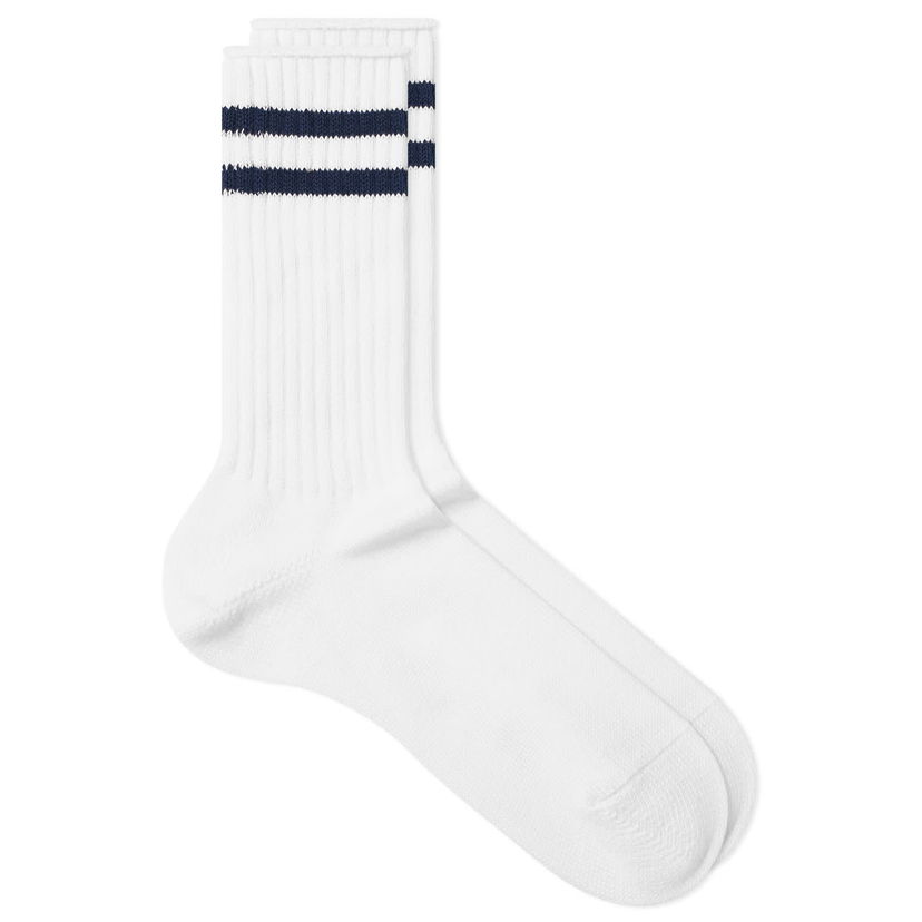 Sokker BEAMS Beams Plus Schoolboy Socks Hvid | 3843-0010-479-01