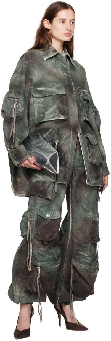 Skjorte The Attico Attico Fern Denim Jacket Grøn | 241WCB48 D022, 3