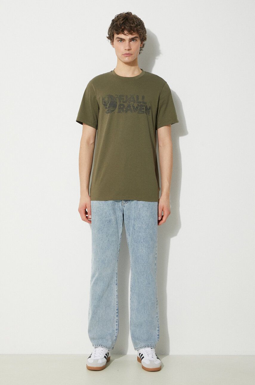 T-shirt FJÄLLRÄVEN Lush Logo Graphic T-shirt Grøn | F12600219.625, 1